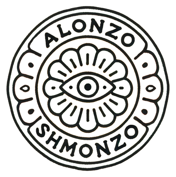 Alonzo Shmonzo Logo Alonzo Shmonzo circle logo with eye in the center